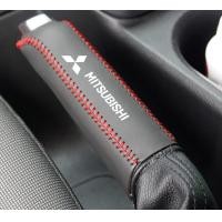ราคา เบรคมือรถครอบคลุมมือจับเบรกมือรถยนต์ปกหนังแท้สำหรับ Mitsubishi Xpander Attrage Mirage Outlander Pajero Sport Triton (21433720103)