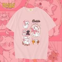 ราคา เสื้อยืดเกาหลี ผ้าคอตตอน100 เสื้อยืด Marie มารี แมวมารี S 5XL (21855949160)