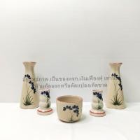 ราคา ชุดหน้าพระ แจกัน กระถางธูป เชิงเทียน ชุดบูชาพระ เซรามิก ชุด 5 ชิ้น กระถางธูปเทียน แจกันดอกไม้ถวายพระ (21884256989)
