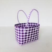 ราคา ตระกร้าสาน เส้นพลาสติกสาน ตระกร้าสานเส้นพลาสติก ตระกร้าจ่ายตลาด ตระกร้าใส่ของ ตระกร้า ตระกร้าสาน กระทัดรัด ขนาด กว้าง16ยาว27สูง16 5 สายจับสูง 14CM วัดจากขอบปากตระกร้า (21390603288)