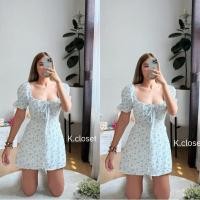 ราคา มินิเดรสสาวอวบ อก38 ใส่ได้ เสื้อตัวยาวแขนตุ๊กตา มินิเดรสแต่งลูกไม้ลายดอก (21785922994)