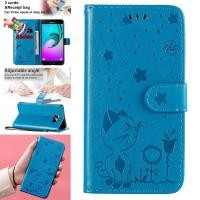 ราคา FUCASE Samsung Galaxy A5 2016 A510F A510Y DSEmbossed Cat Beeพร้อมช่องเสียบบัตรสนับสนุนกระเป๋าเงินแบบกลับด้านได้สำหรับSamsung Galaxy A5 2016 5 2 (5108186525)