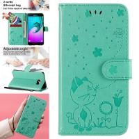 ราคา FUCASE Samsung Galaxy A5 2016 A510F A510Y DSEmbossed Cat Beeพร้อมช่องเสียบบัตรสนับสนุนกระเป๋าเงินแบบกลับด้านได้สำหรับSamsung Galaxy A5 2016 5 2 (5108186527)