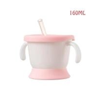 ราคา แก้วหัดดื่มเด็ก ถ้วยหัดดื่ม ถ้วยฝึกดูดหลอด แก้วหัดดื่มกันสำลัก 160ML วัสดุที่ปลอดภัย หลอดซิลิโคน นิ่ม MY471 (21886791145)