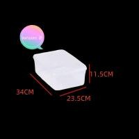 ราคา ถาดพลาสติกใสทรงสี่เหลี่ยมความจุขนาดใหญ่ กล่องเก็บตู้เย็น ตู้โชว์ตู้เย็น กล่องเก็บอาหาร กล่องเก็บอาหารสด (21412317407)