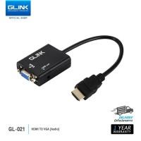 ราคา GL021 Glink สายแปลง HDMI TO VGA มีช่องต่อเสียง Converter Adapter With 3 5mm Audio port (20572681495)