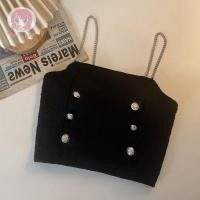 ราคา มาใหม่ เสื้อสายเดี่ยว โซ่เงิน แต่งกระดุมทอง 6 เม็ด งานสุดเซ็กซี่ พร้อมส่ง A150 (21724777225)