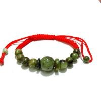 ราคา ข้อมือเชือกแดง หยก หยกพม่า สำหรับนำไปปลุกเสก สีโทนเขียว และ ขาว เชือกปรับขนาดได้ (21392220720)