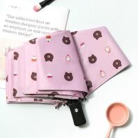 ราคา ร่มกัน uv สีน่ารัก ร่มกันฝน ร่มกันแดด ร่ม uv Umbrella ลายหมีบราวน์ (13204509121)