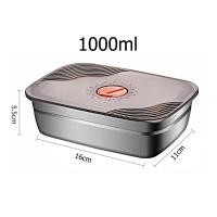 ราคา YFJ 304กล่องใส่อาหารสแตนเลส พร้อมฝาปิดสนิท กล่องอาหารสแตนเลส กล่องเก็บอาหาร สแตนเลส พร้อมฝาที่มองเห็นได้ 1000 1200 1500mlชุดกล่องถนอมอาหาร (21903153304)