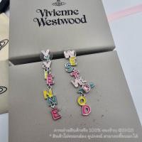 ราคา Vivienne Westwood Logo Text Earrings ต่างหูห้อยตัวอักษร วิเวียน เวสวู๊ด งานสวย ประดับคริสตัล โลโก้ตะโกน (21703527039)