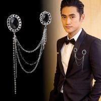 ราคา ชุดสูททักซิโด้มีโซ่พร้อม Lencana Pin หมุดเข็มกลัดของผู้ชายชุดสูททักซิโด้ 50สไตล์ให้เลือก1ชิ้น (7698125533)