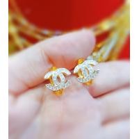 ราคา ต่างหูทองไมครอน ต่างหูทองชุบ เศษทองคำแท้ ตุ้มหูทองไม่ดำ ชุบทอง 24K ไม่ลอก ไม่ดำ (21525815005)