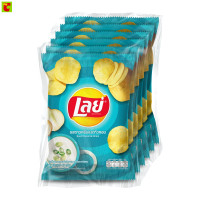 ราคา เลย์ มันฝรั่งแท้ทอดกรอบแผ่นเรียบ รสซาวครีมและหัวหอม 40 ก แพ็ค 6 (21804531592)