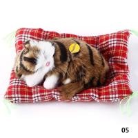 ราคา ตุ๊กตาสัตว์จำลองตุ๊กตาแมวนอนหลับของเล่นที่มีเสียงของขวัญเด็กยัดไส้ (3998244413)