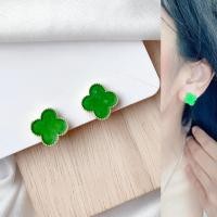 ราคา ต่างหูแบบหนีบ ใบโคฟเวอร์ สีแเดง สีเขียว สีดำ สีเขียว สำหรับคนไม่เจาะหู แถมยางรอง (21380180326)