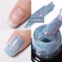ราคา UR SUGAR Blue Color Rubber Base Gel Nail long Polish Gold Glitter Base Gel Top Coat Soak Off UV LED Gel Nail Art Varnish (19842147828)