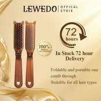 ราคา LEWEDO หวีขนแปรงหมูป่าพับได้พกพาสะดวกหวีผมหยิกผมตรงเดินทางแบบพกพาหวีสองจุดประสงค์หวีพกพาขนาดเล็ก (21795118623)