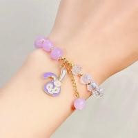 ราคา สร้อยข้อมือ กำไลแขนคริสตัล V4 กำไล1 เส้น 2สี จี้การ์ตูนน่ารักๆ สายยืดตามข้อมือ พร้อมส่งจากไทย (16901944151)