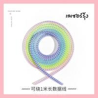 ราคา ถนอมสายชาร์จ สายชาร์จแบบเกลียว 1 4 ม สายชาร์จหัก ที่เก็บสาย สายซิลิโคน สายรัดดาต้า ที่เก็บกระสวย เทปมาร์กเกอร์ แหวนป้องกันสายเคเบิลข้อมูลแบบเกลียว (17322115379)