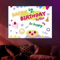 ราคา มินิโปรเจคเตอร์ เครื่องฉายภาพปาร์ตี้ โปรเจคเตอร์วันเกิด Happy Birthday พร้อมส่ง (21332605555)