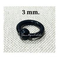 ราคา 1 ชิ้น จิวห่วงบอลสปริง พลาสติก น้ำหนักเบา สีดำ จิวห่วง จิวหู จิวบอล Plastic จิวห่วง (16068019837)