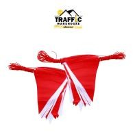 ราคา ธงราวกั้นเขต สีขาว แดง ยาว 17 เมตร และ 20 เมตร เหนียว แข็งแรง ไม่ฉีกขาดง่าย (21624609117)