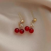 ราคา ZHONGCUI โลหะผสมอัลลอยด์ ตุ้มหูเชอร์รี่ เชอร์รี่เชอร์รี่ สีแดงเเดง ต่างหูผลไม้ มินิมอล ต่างหูเชอรี่แดง สำหรับผู้หญิง (21850855438)