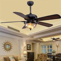 ราคา Vintage Dark Wood Ceiling Fan With Lights 42 52 Inches Remote Control 110 V 220 Volt Bedroom Led Ceiling Light Fan Lamp 5 Blades Exhaust Fans (19759145052)