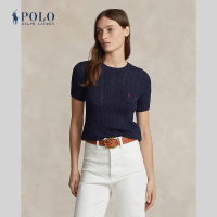ราคา Polo Ralph Lauren เสื้อกันหนาวผู้หญิง Cable Knit Cotton Short Sleeve Sweater รุ่น WMPOSWENC020882 สีฟ้า (21846133988)