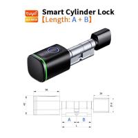 ราคา Tuya Fingerprint Door Lock Electronic Smart Door Lock With Biometric Fingerprint Smart Card Key Unlock App Emergency Charge Electronic Door Lock Main door Lock for Home Hotel Office (19274015598)