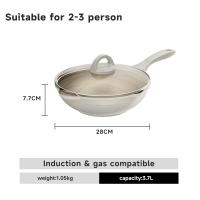 ราคา JEETEE Titanium Non Coated Ceramic Non stick Woks 28 30 32CM Suitable for Induction Stove (21828790232)