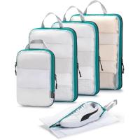 ราคา Alameda 5 piece set Compression Packing Cubes Travel See Through Mesh Packing Cubes for Suitcases Set Luggage Organizer Bags for Travel Accessories with Shoe Bag (21361785808)