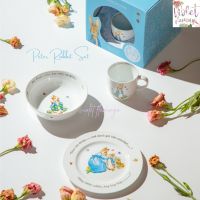 ราคา Violet Flamingo ชุดจานชามและแก้วมัค เซ็ต 3 ชิ้น Peter Rabbit จานเซรามิคลายกระต่าย มาพร้อมกล่องของขวัญ (21539274098)