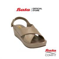 ราคา Bata COMFIT รองเท้าลำลอง SANDAL แบบสวม รัดส้น สีน้ำตาลมุก รหัส 6618844 Ladiescomfort (1344884093)