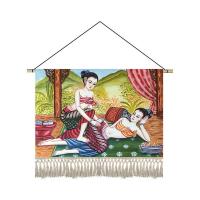 ราคา พรมนวดแผนไทยซาวน่านวดภาพวาดห้องโถงอาบน้ำทางเดินผ้าแช่เท้าภาพจิตรกรรมฝาผนังการตกแต่งโรงแรม Paintingpengluomaoyi (19737685604)