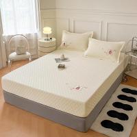 ราคา ต่อต้านไรฝุ่นผ้าปูเตียงเย็บมุมปักกันกระแทกผ้าปูที่นอนกันฝุ่นขนาดควีนไซส์คิงไซส์ผ้าคลุมที่นอนชั้นหนึ่งแบบใหม่ (20131452990)