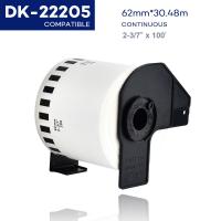 ราคา 1ม้วนเทปฉลากฉลาก DK 22205 62Mm 30 48M DK 22205 2205สำหรับ Brother Transferable ยาง กระดาษ (21723957365)