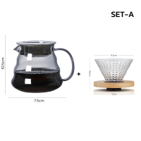 ราคา ชุดดริปกาแฟ เหยือกดริปกาแฟ แก้วดริปกาแฟ กาดริปกาแฟ ดริปกาแฟ 350ml และ 500ml ความแข็งแรงสูง ความโปร่งใสสูง Soonbuy (21904928524)