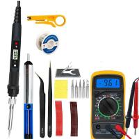 ราคา หัวแร้งไฟฟ้า80W หน้าจอดิจิตอลเชื่อมในครัวเรือนปรับอุณหภูมิได้ชุดเครื่องมือบำรุงรักษาปากกา (21170920191)