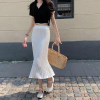 ราคา Orfilas กระโปรงจีบชีฟองเอวสูงสไตล์เกาหลีของผู้หญิงกระโปรงหรูหรากระโปรงหางปลายาวปานกลางฤดูร้อนกระโปรงสีขาว (21479528690)