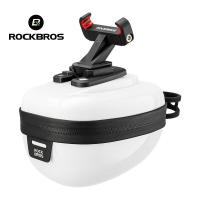 ราคา ROCKBROS กระเป๋ากระเป๋าห้อยท้ายจักรยานขนาดเล็กกันน้ำได้อุปกรณ์เสริมจักรยานถนน MTB สะท้อนแสงด้านหลังกระเป๋าเปลือกแข็งท้ายเบาะรถจักรยาน (21763876402)