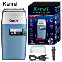 ราคา Kemei เครื่องโกนหนวดแบบไร้สายใบมีดแฝดลูกสูบเครามีดโกน 2in1 โกนหนวด กันจอน เครื่องโกนหนวดไฟฟ้า เครื่องโกนหนวดแบบชาร์จ ไฟ รุ่น Km 3385 (20590613325)