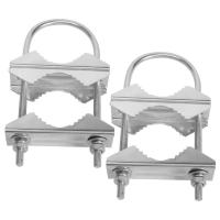 ราคา Double Antenna Mast Clamp V Jaw Bracket U Bolts Pipe Mounting Hardware 2 Sets for Yagi WiFi Antenna TV Antenna (19678728439)