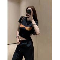 ราคา เสื้อยืดแขนสั้นลายบราเดินขอบคอวี ด้านหลังแอบxเบาๆมีเชือกผูกโชว์ (21926467915)