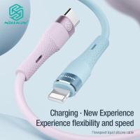ราคา Nillkin 1 2เมตร2 4A 27W PD ซิลิโคนชาร์จเร็วสายสำหรับ iPhone 14 13 12 Pro Max Type C กับสายชาร์จแบตเตอรี่ชาร์จ Lightning (19592663949)