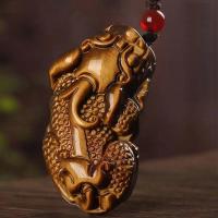 ราคา เสือตาหินธรรมชาติสร้อยคอพร้อมจี้ทองตัวอักษรจีนไม้หินแปรสร้อยคอถักจี้ Liontin Batu เสือตาหิน (19567780863)