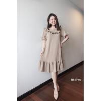 ราคา Fashion Dress New Collection เดรสสั้นระบายอก เดรสสั้นสีพื้นใส่ออกงาน เดรสยืดผ้าย่น ชุดทำงาน ชุดใส่ออกงาน ชุดสุภาพ เดรสทำงาน เดรสโทนสีสุภาพสวยๆ (16346529577)