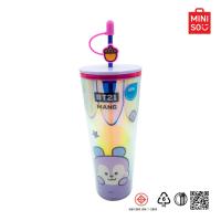 ราคา MINISO แก้วน้ำทรงสูง พร้อมหลอด 800mL BT21 Collection (21844364754)