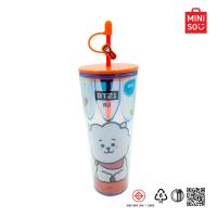 ราคา MINISO แก้วน้ำทรงสูง พร้อมหลอด 800mL BT21 Collection (21844364753)
